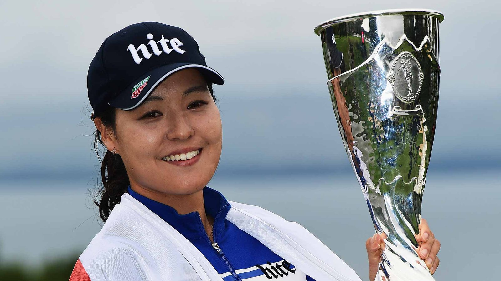 In Gee Chun with the Evian trophy