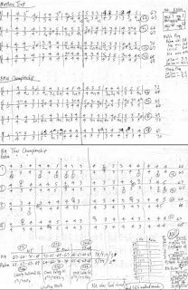 Two pages of calculations