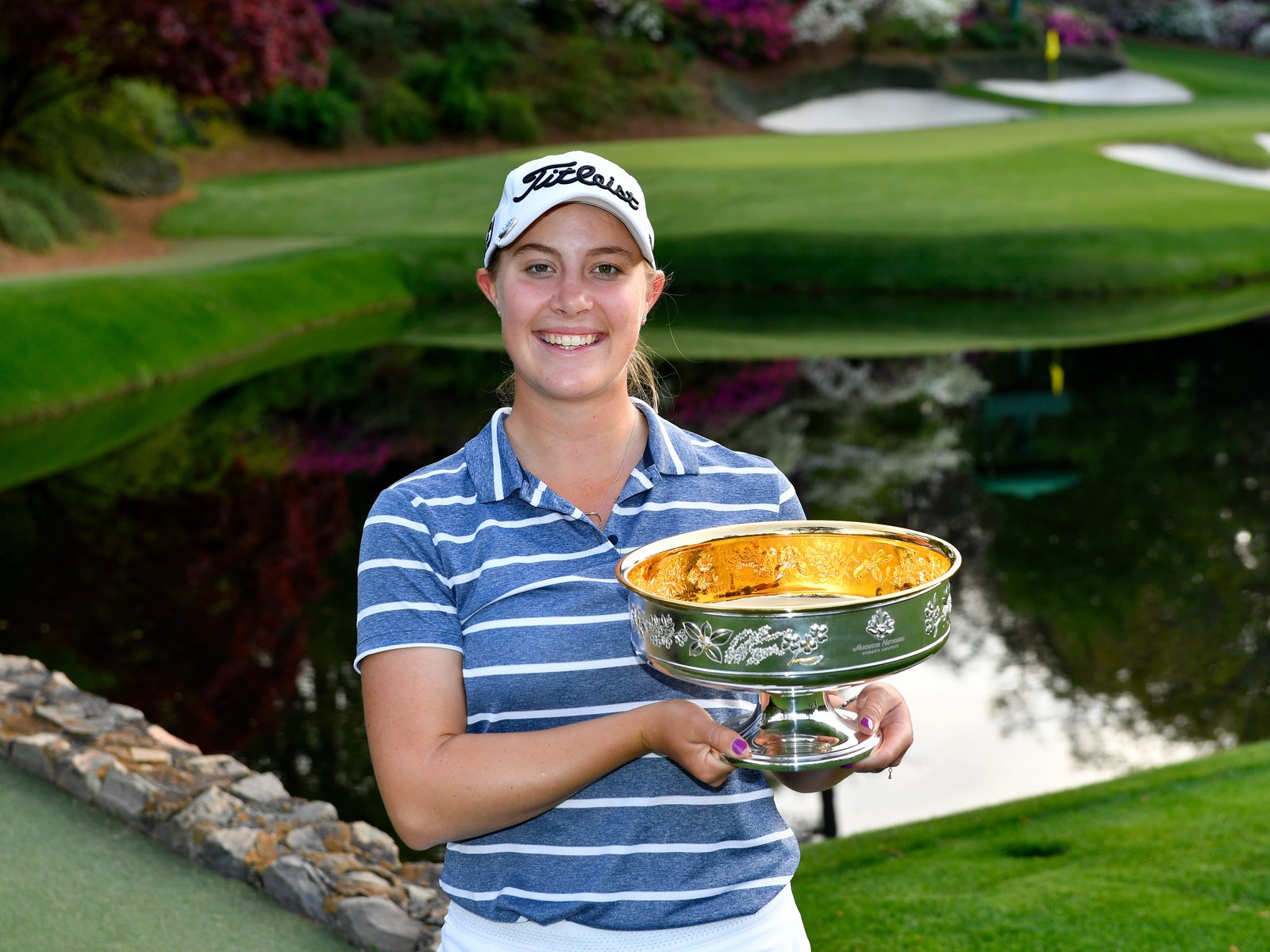Jennifer Kupcho with Augusta National Women's Amateur trophy