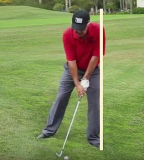 Downhill setup showing lead side alignment