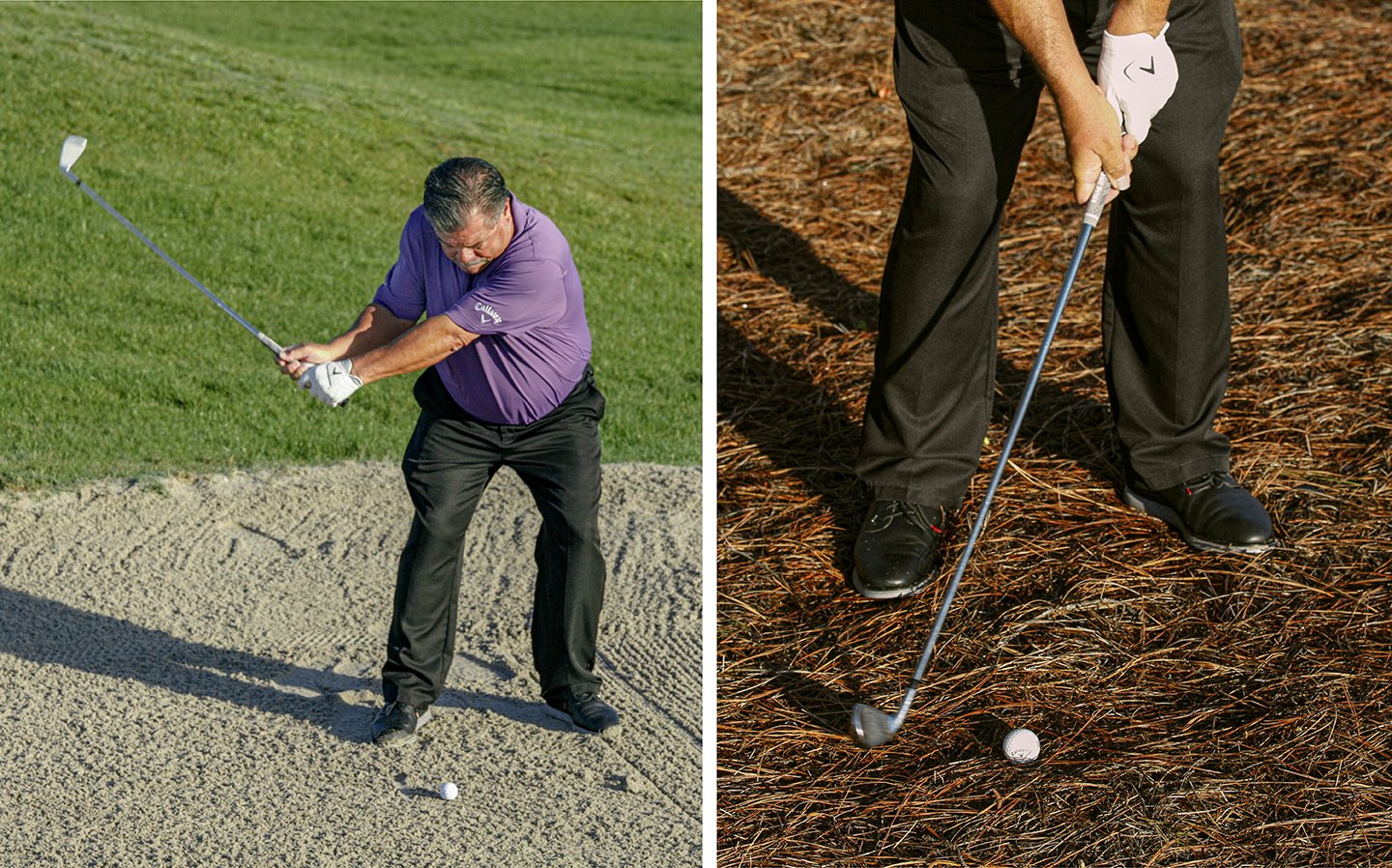 John Hughes using a chip shot in different situations