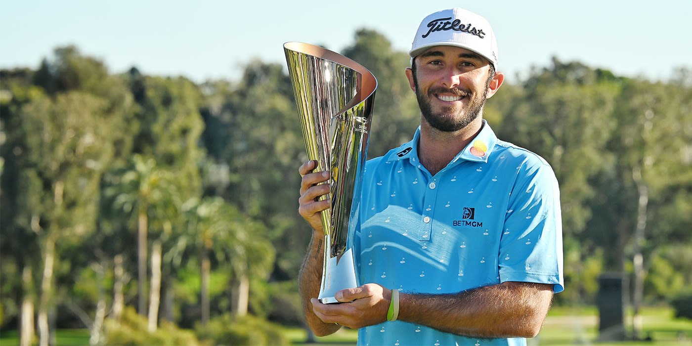 Max Homa hoists the Genesis trophy