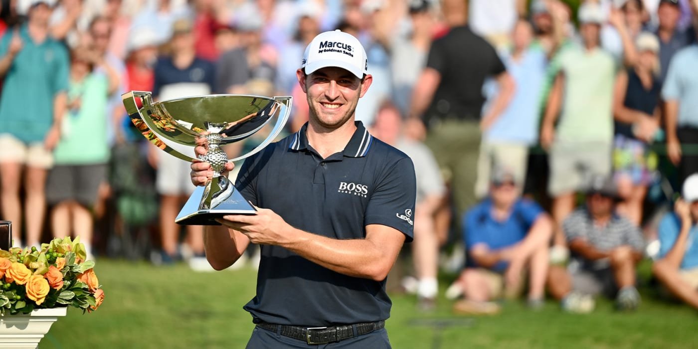 Patrick Cantlay with TOUR Championship/FedExCup trophy