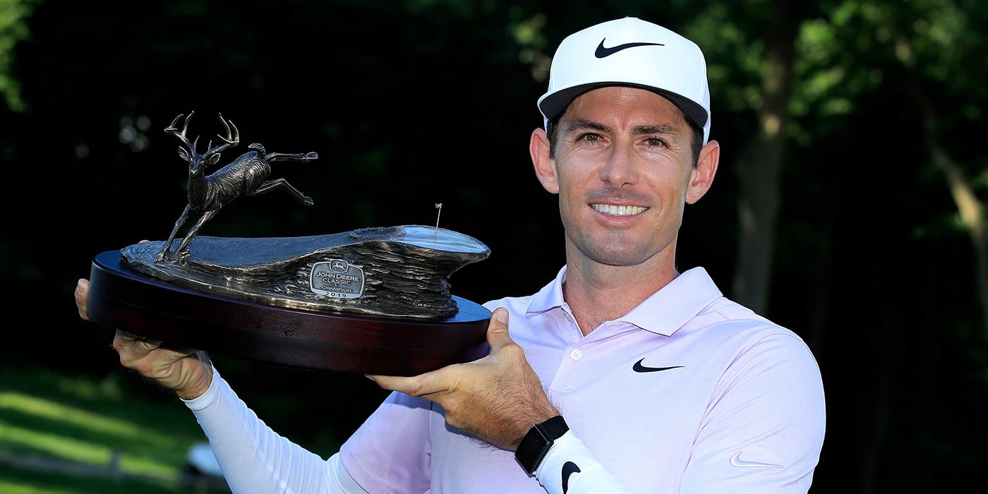 Dylan Frittelli with Deere trophy