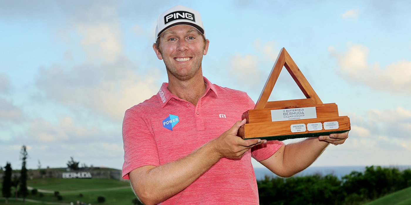 Seamus Power with Butterfield Bermuda trophy