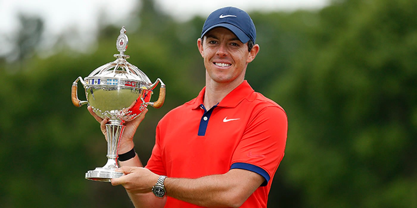 Rory McIlroy with the Canadian Open trophy