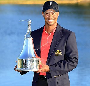 Tiger with his newest trophy