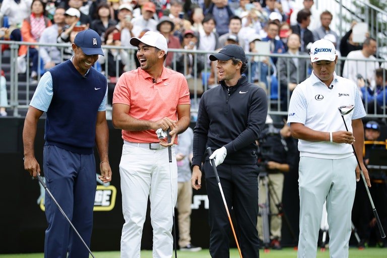 Tiger Woods, Jason Day, Rory McIlroy and Hideki Matsuyama