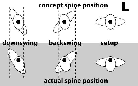 Imagined vs actual hip and spine construction for lefties