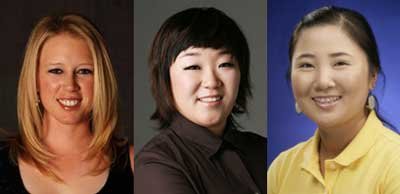 Morgan Pressel, Jiyai Shin, and Jang
