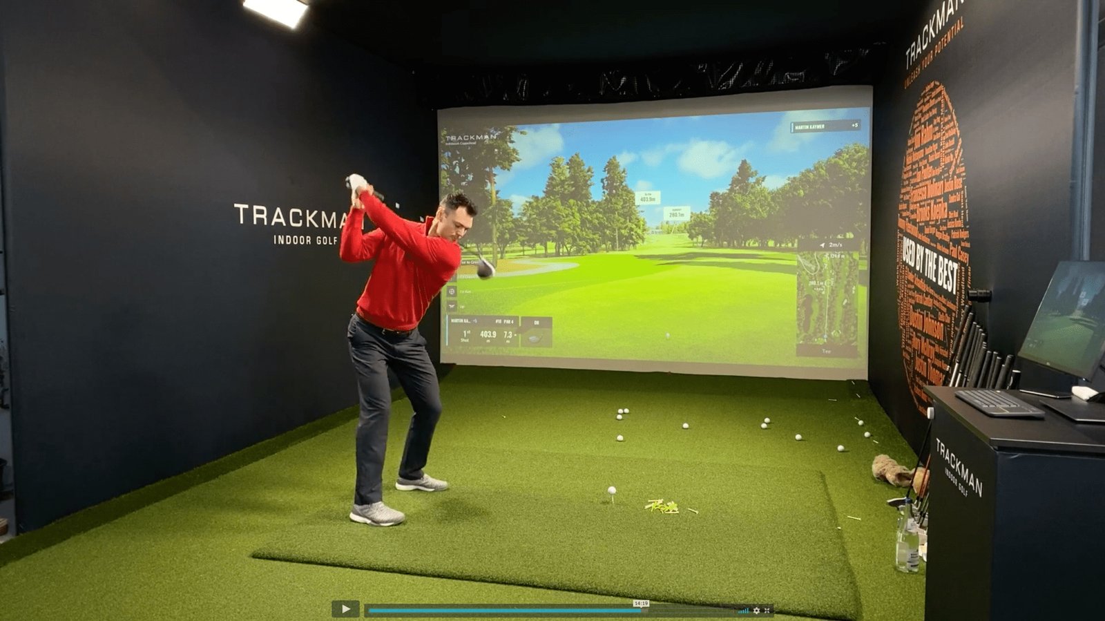 TrackMan golf simulator