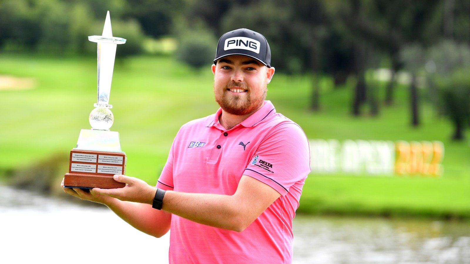 Dan Bradbury with Joberg Open trophy