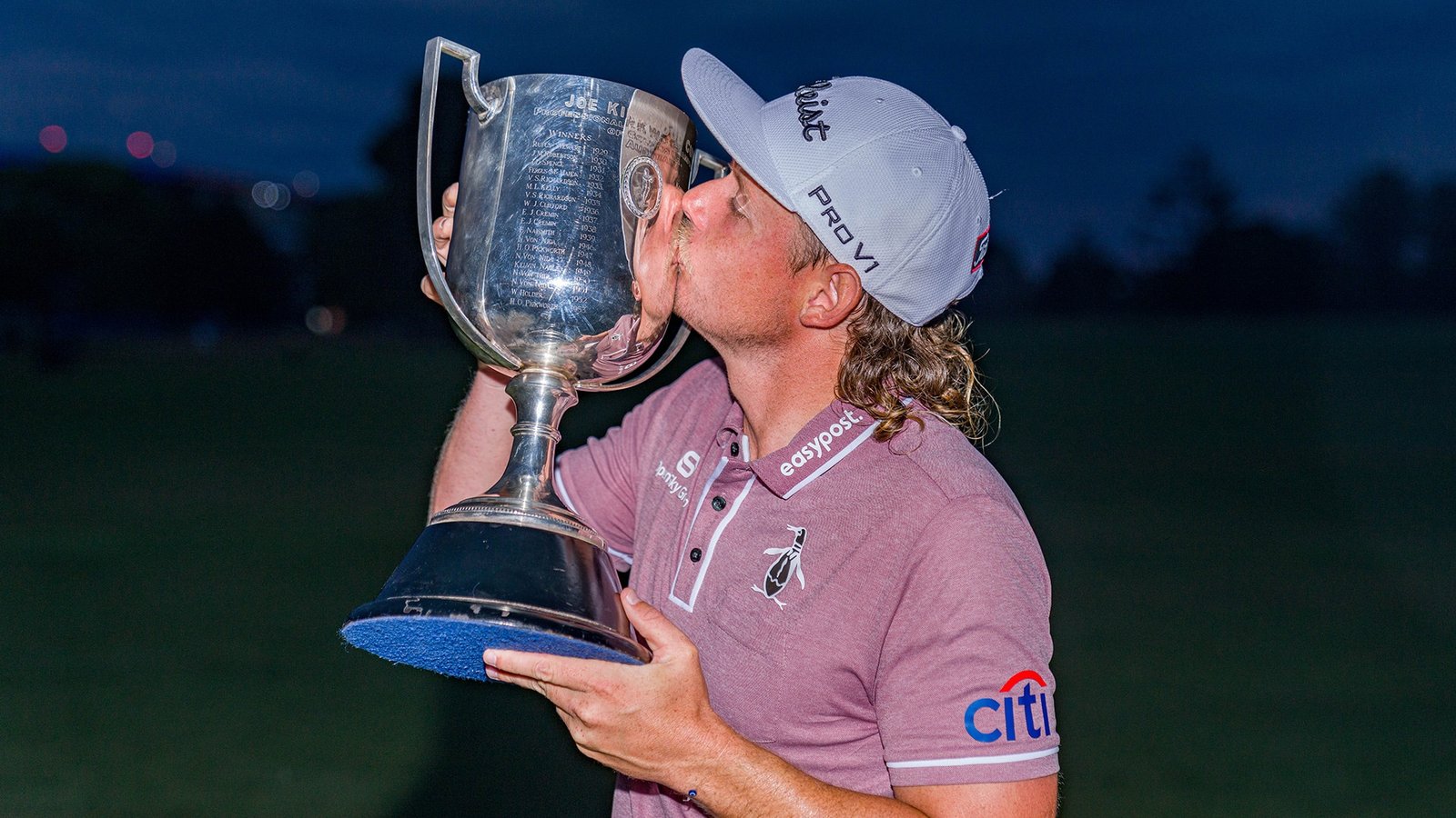 Cam Smith with Fortinet Australian PGA Championship trophy