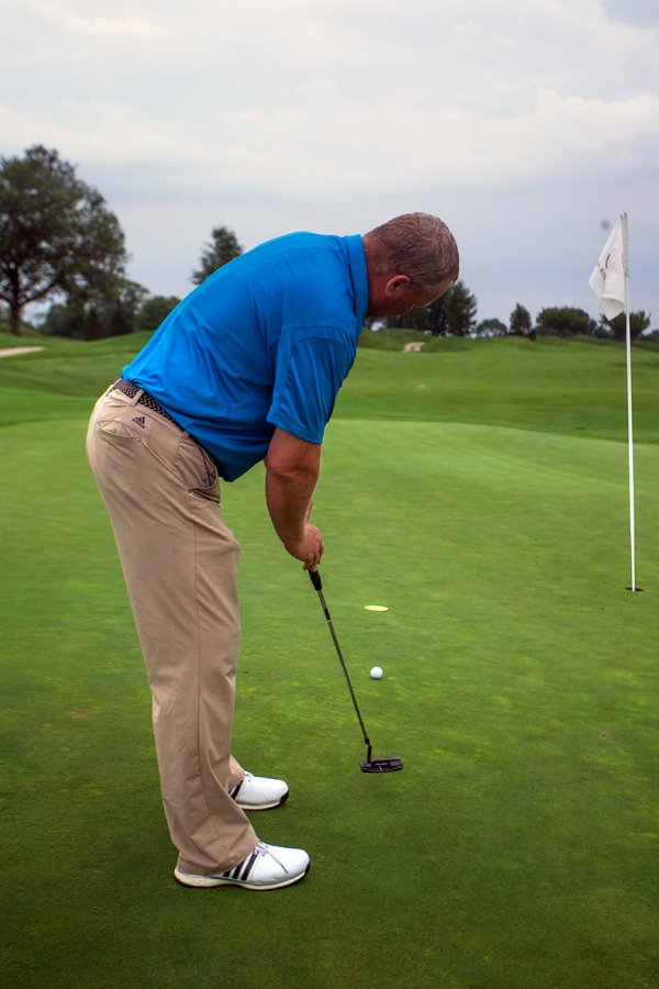 Aiming at a spot that isn't the hole