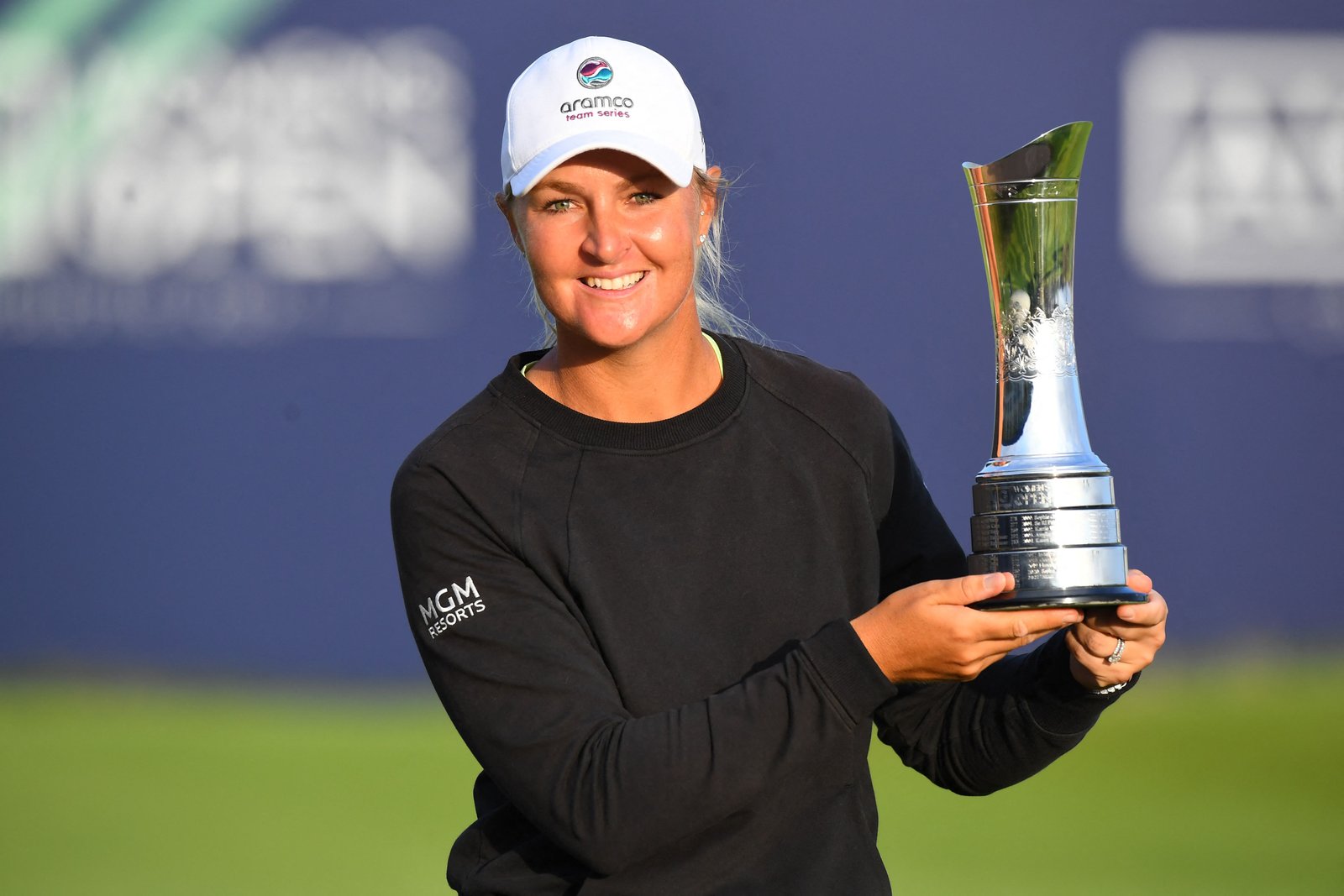 Anna Nordqvist with Women's Open trophy